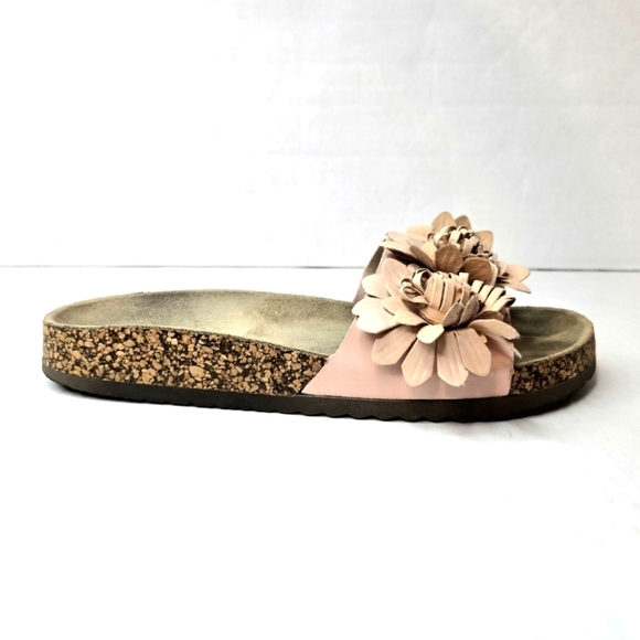 Cape Robbin Shoes - Cape Robbin Pale Pink, Flower Slides. 9M